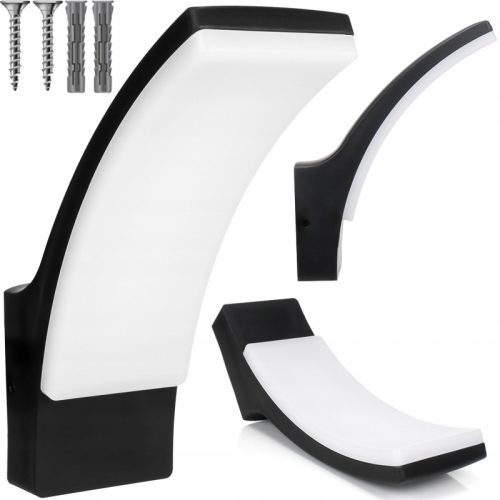  Gartenwandleuchte Decorya weiß, schwarz, integrierte LED-Quelle 12 W