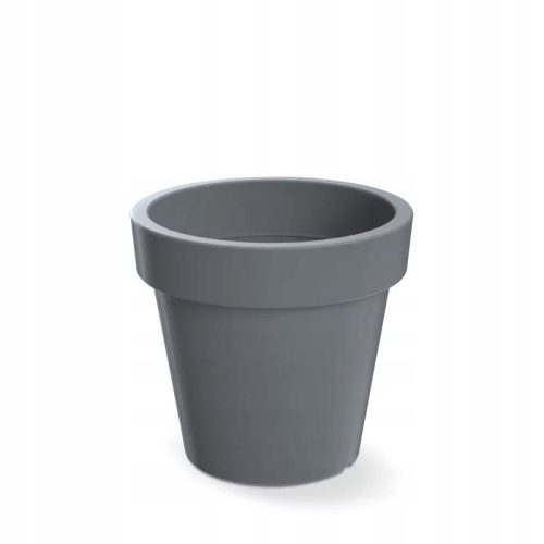 Prosperplast-Blumentopf, 40 cm x 40 x 36 cm, Durchmesser 40 cm, Kunststoff in den Farben Grau und Silber