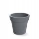  Prosperplast-Blumentopf, 40 cm x 40 x 36 cm, Durchmesser 40 cm, Kunststoff in den Farben Grau und Silber