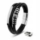  Herren-Lederarmband [Glanz] Silber