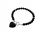  MATTSCHWARZES BERNSTEIN-HERZ-ARMBAND