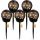  NNLED Solarlampe, schwarz, 20 cm, 5 Stk.