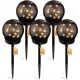  NNLED Solarlampe, schwarz, 20 cm, 5 Stk.