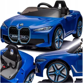    Neues batteriebetriebenes Auto für Kinder BMW i4 blau 12V 7Ah 2x35W