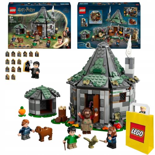  LEGO Harry Potter 76428 Hagrids Hütte: Ein unerwarteter Besuch + LEGO Papiertüte 6315786 Gelb 24x8x18 cm