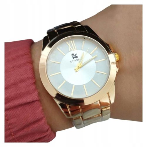  Goldene Damenuhr am Armband, schlicht, klassisch, stilvoll, als Geschenk