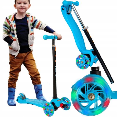  ROLLER FÜR KINDER, DREI RÄDERN, KLAPPBAR, LED-RÄDER