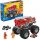  Hot Wheels Monster Trucks Mega – Baubares Fahrzeug 5-Alarm + ATV-Buggy-Set HHD19