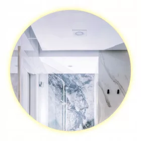    Runder beleuchteter Badezimmerspiegel MIT LED-BELEUCHTUNG 100cm ohne Rahmen