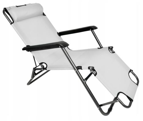  Springos Liege, Stuhl, Bett, stabil, verstellbar, graues Metall