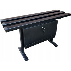 FRIEDHOFSBANK MIT BOX, KNÖCHELSTREIFEN geschlagen