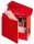 Handgefertigter Briefkasten mit Briefkasten und rotem Zeitungshalter aus IronWood