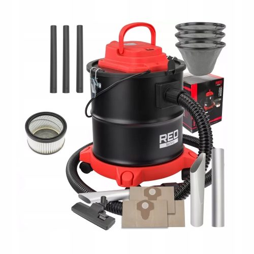  RED TECHNIC Industriestaubsauger für Asche, Kaminabfälle, 2000 W, Gebläse 2000 W