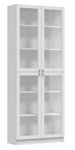  Vitrine weiß matt 200 x 80,5 x 31 cm TopEshop PAFOS W80 4S
