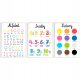  Set mit 3 pädagogischen Postern, A3, MONTESSORI, Alphabet, Zahlen, Farben, Muster