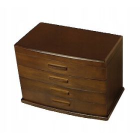  Braune Schmuckschatulle aus Holz