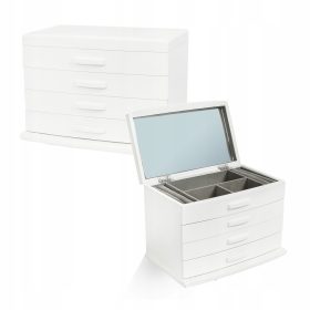  28cm Schmuckkästchen, Kommode, WEISS