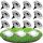  Eddcom eingebettete Solarlampe Silber 12,6 cm 12 Stk.