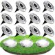  Eddcom eingebettete Solarlampe Silber 12,6 cm 12 Stk.