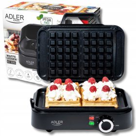 ADLER EUROPE AD 3065 Waffeleisen 2000 W schwarz