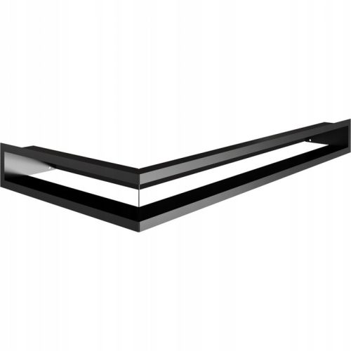 Luftlüftungsgitter Eckgitter, links, 80x40x9 cm, schwarz