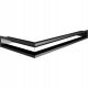 Luftlüftungsgitter Eckgitter, links, 80x40x9 cm, schwarz