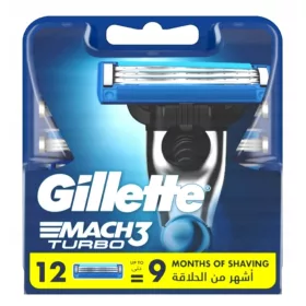  Gillette Mach3 Turbo Ersatzklingeneinsätze (12 Stück)