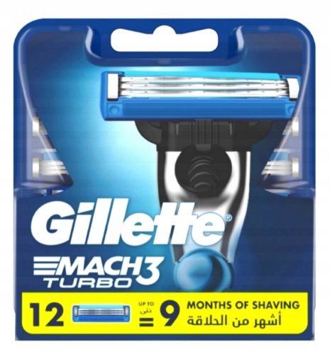  Gillette Mach3 Turbo Ersatzklingeneinsätze (12 Stück)
