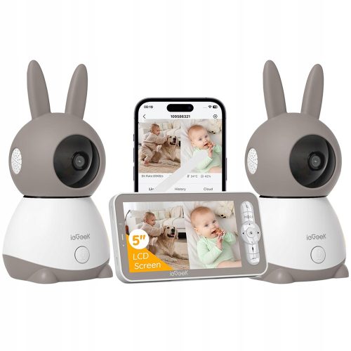  ieGeek elektronisches Babyphone weiß