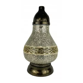  Kerzenkaraffe Buntglasmosaik Gold 36 cm