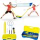 Federball, Schnur, Abdeckung, Schläger, Netz, Pfosten, Federballset, Outtec 66051 Schlägerset mit Federball