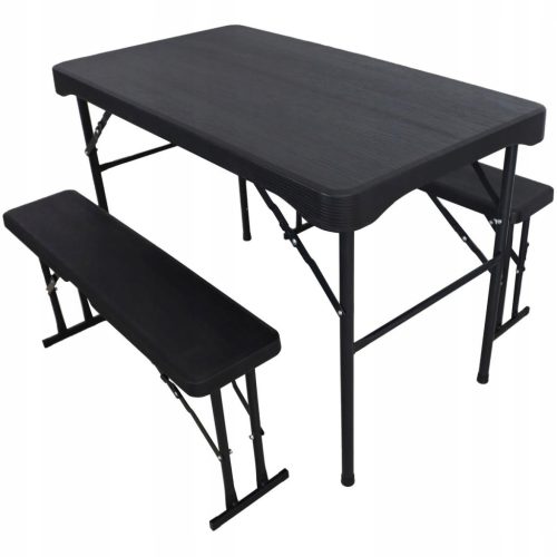  Saska Gartentisch und Stühle, Kunststoff Catering, schwarz