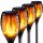  LANDGRAF Solarlampe, schwarz, 52 cm, 4 Stk.