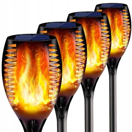 LANDGRAF Solarlampe, schwarz, 52 cm, 4 Stk.