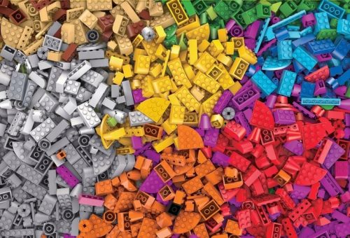 Bunte Kunststoffbausteine, Set à 1000 Stück (1000 Stück)