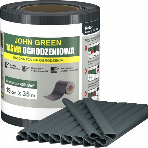  ZAUNBAND 190x35m GRAPHIT-ZAUNPLATTEN