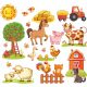  Wandaufkleber TIERE BAUERNHOF LAND 50x100cm FM2