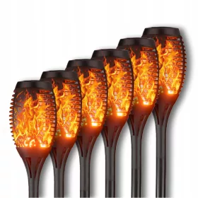 SuperLED Solarlampe, schwarz, 52 cm, 6 Stk.