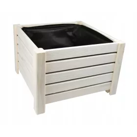    WickerWorks Blumentopf 38 cm x 38 x 25 cm, Holztöne in Braun und Beige, mehrfarbig