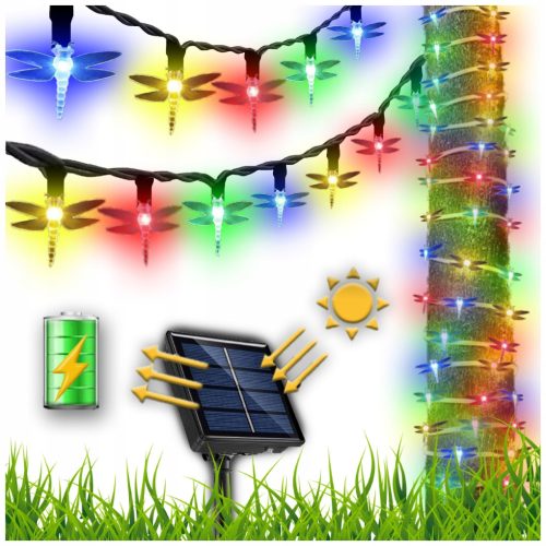  YoloDiem Girlande 700 cm batteriebetrieben, Solar