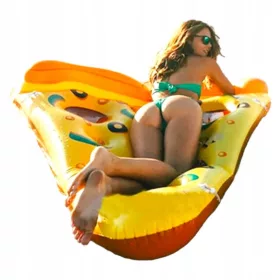   PIZZA Schwimmmatratze Schwimminsel AUFBLASBARER STRAND XXL 171 CM