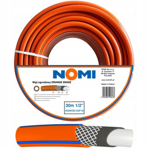  NOMI ORANGE GARTENSCHLAUCH 1/2'' 30 m PREMIUM 4-LAGIG STARK LANGLEBIG