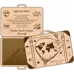    HOCHZEITSKARTE AUS HOLZ, GELDKOFFER, Hochzeits-Souvenirgeschenk