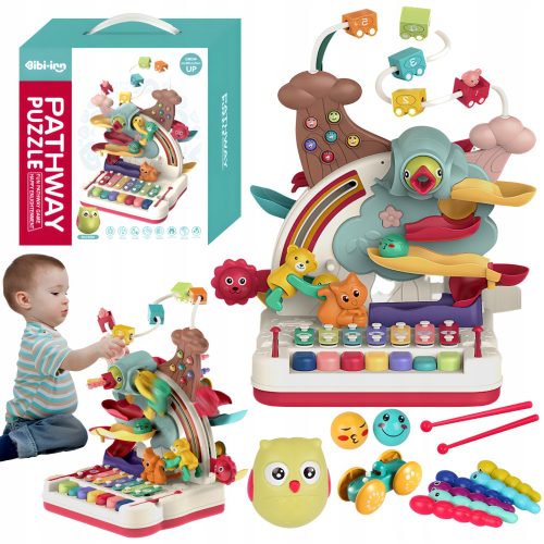  MONTESSORI-SET MIT KLAVIER UND CUMMER MULTIFUNKTIONALEM EULENSPIELZEUG