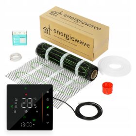  Heizmatte 0,5 m2, 150 W mit schwarzem Thermostat