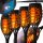  Briix Solarlampe, schwarz, 51 cm, 4 Stk.