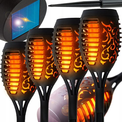  Briix Solarlampe, schwarz, 51 cm, 4 Stk.