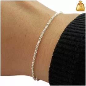    ARMBAND AUS SILBER 925 FÜR DAS HANDGELENK DER DAMEN, ZARTE ITALIENISCHE BERÜHMTE
