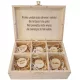  Einzigartige Geburtstagsbox aus Holz 21 x 16 cm braun