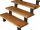 HOLZTREPPEN, Eichenstufen, Stufen 100x30x4